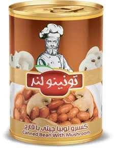 کنسرو لوبیا چیتی با قارچ تونینولند